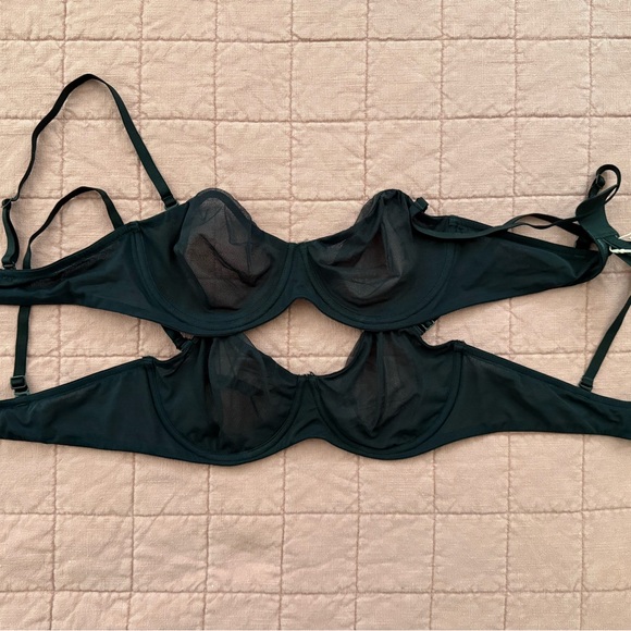 Skims 2 Ultra Fine Onyx Mesh Strapless Underwire Bra Size 36B - Picture 1 of 7